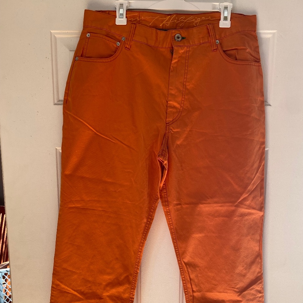 Tommy Hilfiger Orange Jeans.  Men's.  Size 35x32